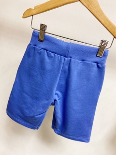 pronta entrega - bermuda jogger moletinho blue na internet