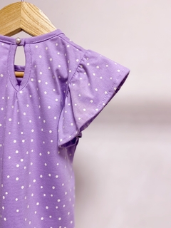 Imagem do Pronta entrega - Blusa babado detalhe botao perola mini poá