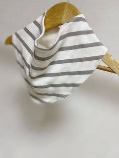 Pronta entrega - Bandana listra cinza pedra