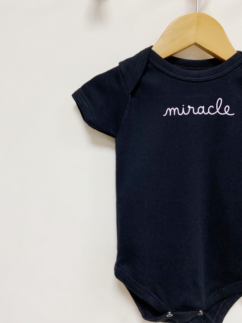 Pronta entrega - Body manga curta preto MIRACLE