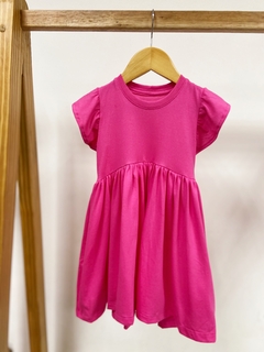 Pronta entrega - Vestido Mullet kids manga babado pitaya - comprar online