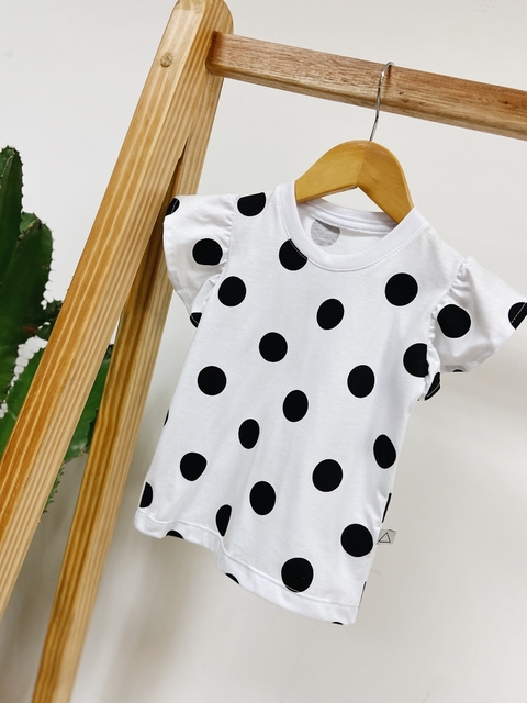 Pronta entrega - Blusa Kids manga babado Bolas