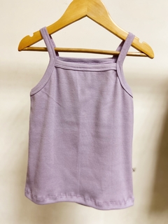 Pronta entrega - regata alça kids canelada lavanda - You Boy Kids