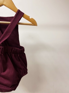 Pronta entrega - Romper baby liso vinho - loja online