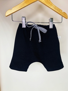 PRONTA ENTREGA - Bermuda baby harém ribana preta - comprar online