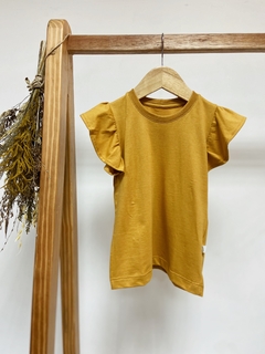 Pronta entrega - Blusa babado mostarda