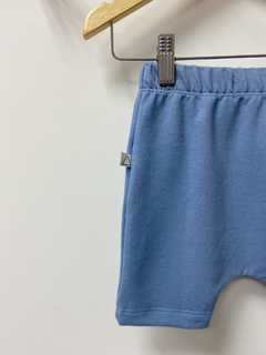 PRONTA ENTREGA - Bermuda Kids saruel com botões jeans fake Azul denim - loja online