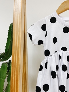 Pronta entrega - Vestido mullet kids manga curta estampado bolas - loja online