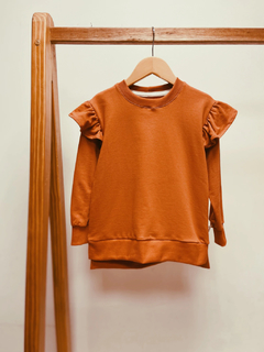 Pronta Entrega - Casaco Mullet kids telha manga babado - You Boy Kids