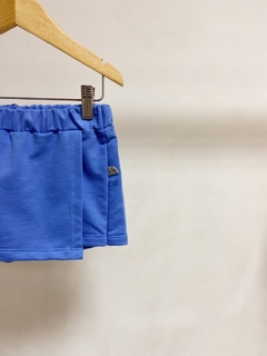 Pronta entrega - Shorts saia kids moletinho blue - comprar online