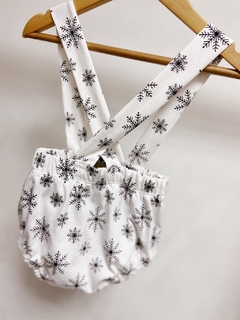 Imagem do Pronta entrega - Bloomer alça off flocos de neve preto