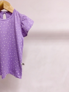 Pronta entrega - Blusa babado detalhe botao perola mini poá na internet