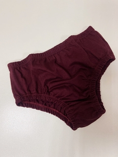 Pronta entrega - Calcinha kids liso basics vinho na internet