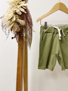 Pronta entrega - Bermuda jogger kids block oliva - comprar online