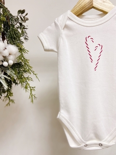 Imagem do Pronta entrega - Body manga curta off bengalinha coração marsala