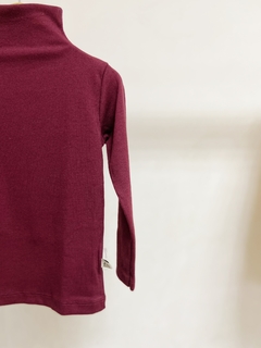 Pronta entrega - Blusa gola alta kids canelada vinho - You Boy Kids