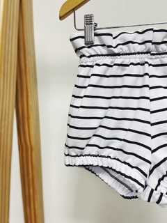 Pronta entrega - Shorts baby cintura alta Moletinho estampado listras - You Boy Kids
