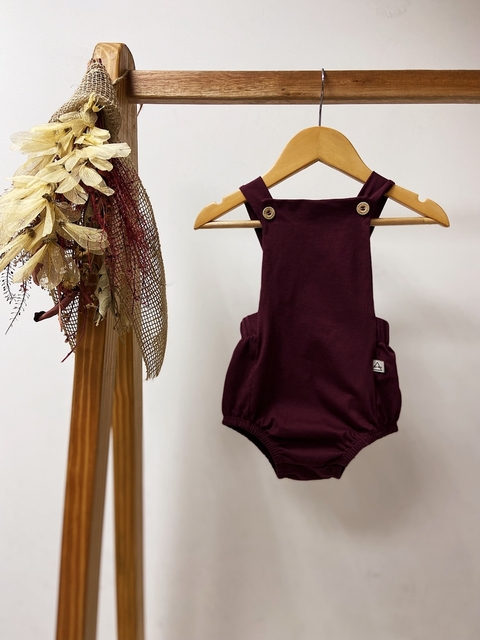 Pronta entrega - Romper baby liso vinho