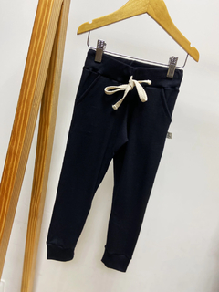 Pronta entrega - Calça jogger kids canelada Preta cadarço off