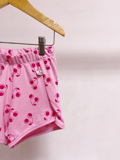 Pronta entrega - Shorts cintura alta moletinho cherry na internet