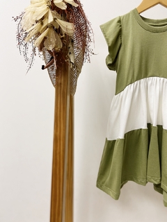 Pronta entrega - Vestido Mullet manga babado two colors - You Boy Kids