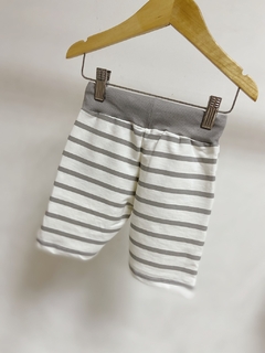 Pronta entrega - Bermuda Jogger kids listra cinza pedra - loja online