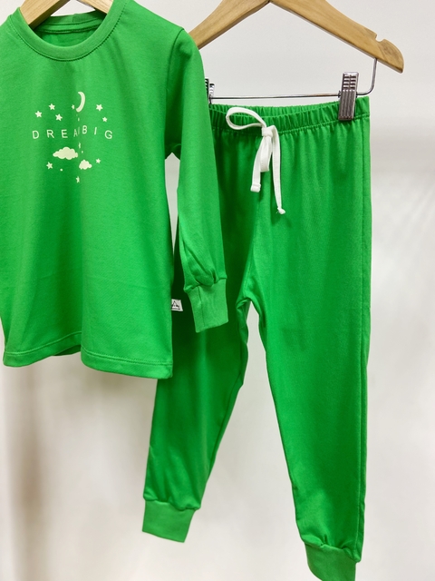 Pronta Entrega - Pijaminha longo hortela brilha no escuro