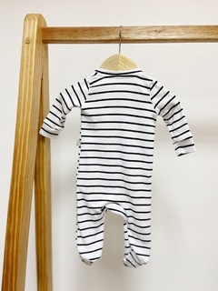 Pronta entrega - Macacão zíper com pezinho listras - You Boy Kids