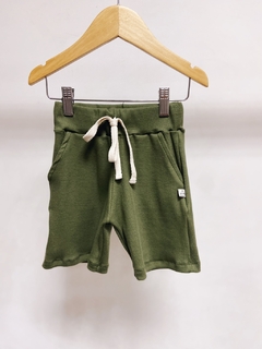 Pronta entrega - Bermuda jogger kids canelado verde cactus - You Boy Kids
