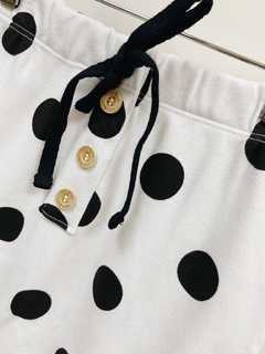 Pronta entrega - Bermuda Saruel botões em madeira natural bolas - You Boy Kids