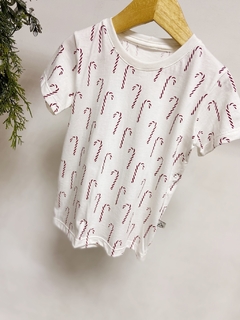 Imagem do Pronta entrega - Camiseta Kids Manga curta bengalinhas marsala