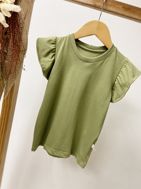 Pronta entrega - Blusa babado oliva