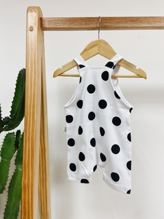 Pronta entrega - Jardineira kids botões em madeira natural bolas - You Boy Kids