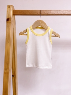 Pronta entrega - regata baby retrô canelado