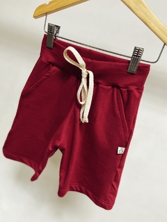 Pronta entrega - Bermuda jogger moletinho Marsala