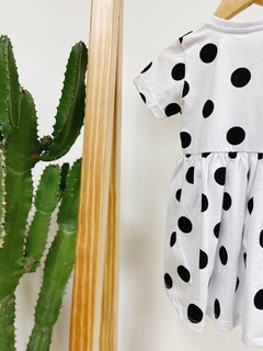 Pronta entrega - Vestido mullet kids manga curta estampado bolas