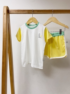 Pronta entrega - Conjunto colors You Are my Sunshine mint, baunilha e off - You Boy Kids
