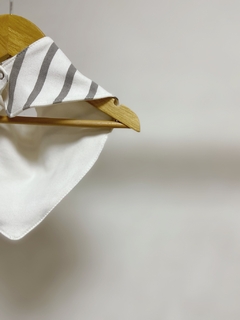 Pronta entrega - Bandana listra cinza pedra - You Boy Kids