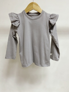 Pronta entrega - Blusa kids manga longa com babado na internet