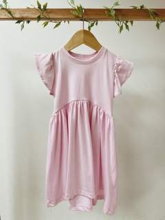 Pronta entrega - Vestido Mullet manga babado rosa claro - You Boy Kids