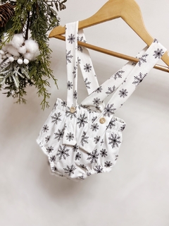 Pronta entrega - Bloomer alça off flocos de neve preto - comprar online