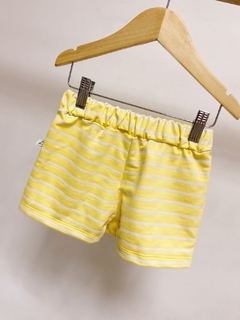 Pronta entrega - Shorts saia moletinho yellow Stripes - loja online