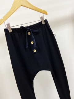 Pronta entrega - Calça Saruel Kids Canelada com Botões preta na internet