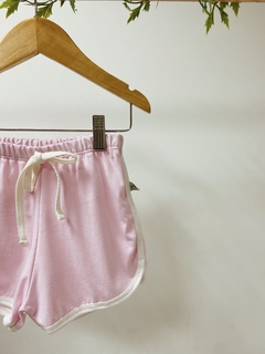 Pronta entrega - Shorts boxer retrô rosa claro na internet