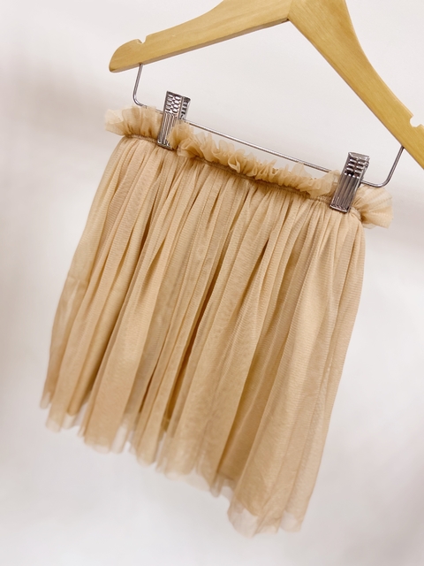 pronta entrega - saia tule doce de leite