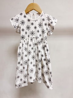 Pronta entrega - Vestido Mullet babado off flocos de neve preto botão pérola na internet