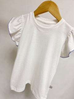 Pronta entrega - blusa babado off picueta blue - You Boy Kids