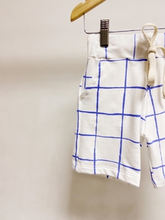 Pronta entrega - Bermuda Jogger kids Estampa blue grid na internet