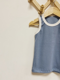 Pronta entrega - conjunto regata + shorts boxer canelado retrô na internet