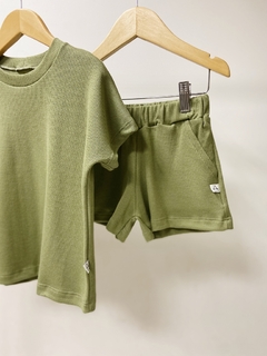 Pronta entrega - Conjunto over block oliva na internet